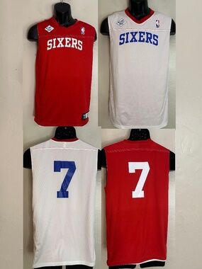 Sixers Reversible Jersey #7 Small Gently worn Poly blend pinpoint double mesh